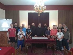 Αγιασμός στο Παράρτημα της Σχολής Βυζ. Μουσικής στην Αγριά Βόλου
